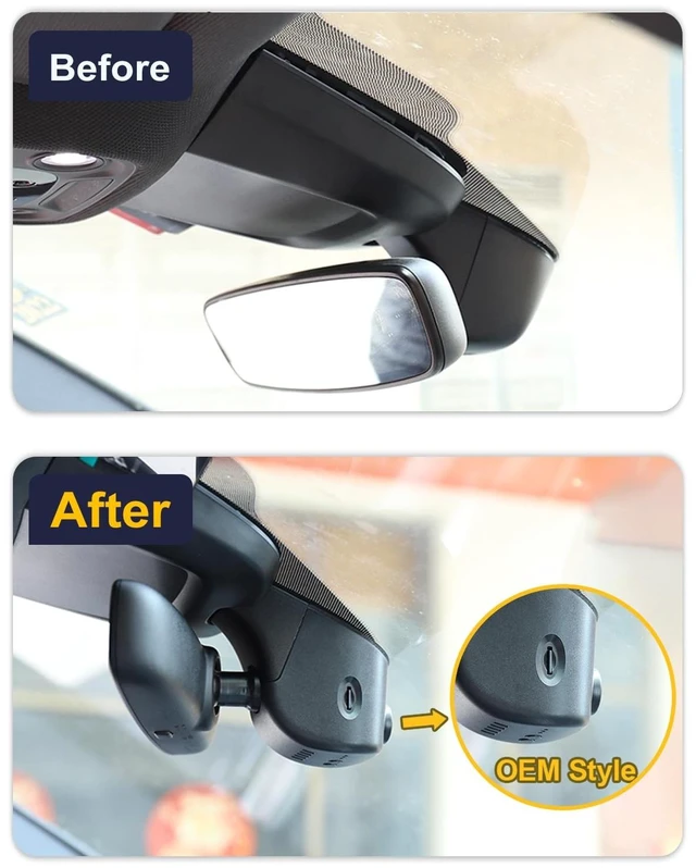 Alt view image 3 of 5 - Fitcamx 4K Dash Cam for 2019-2026 Audi A4 A6 Allroad A3 A5 Q5 S4 S6 Q7 A8 Q8 S8 TT A7 S5 Q3 e-tron (Model A), OEM Factory Look, UHD 2160P Video, WiFi & APP, Loop Recording, Parking Sensor, 64GB Card