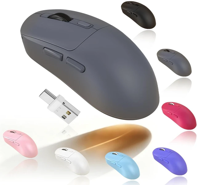 Main image of MacBook Mouse Wireless Bluetooth Computer Mouse Mac Air Macbook Pro Wireless Mouse Rechargeable Bluetooth Mouse for Laptop iPad Silent Mouse with Jiggler Bluetooth 5.2/3.0 USB Type-C Rec