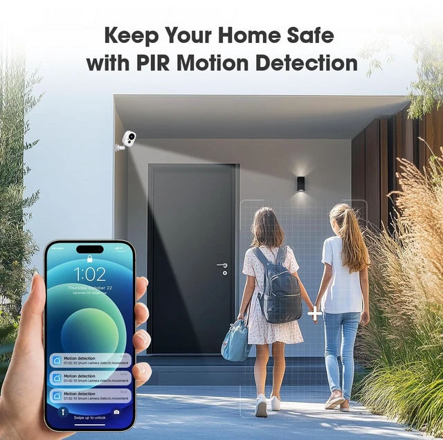 Alt view image 5 of 5 - LWOHSI Outdoor Security Camera Wireless 3MP Battery Camera for Home Surveillance Outdoor Security Cameras 24/7 Recording,2-Way Audio,Motion Detection,Waterproof, Cloud/SD Storage