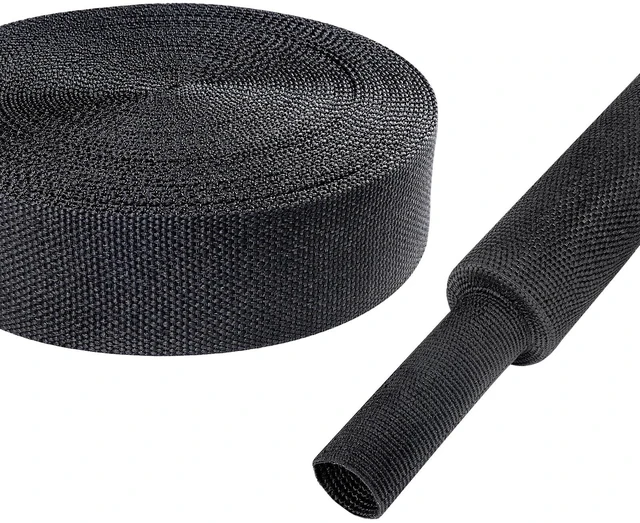 Main image of BuyUneed Heat Shrink Braided Sleeving 2:1 Ratio Fabric Tubing 1"-13ft