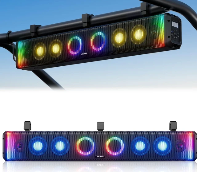 Main image of Ehaho 34 Inch 8-Speaker UTV Sound Bar with Bluetooth, RGB, IP66 Waterproof