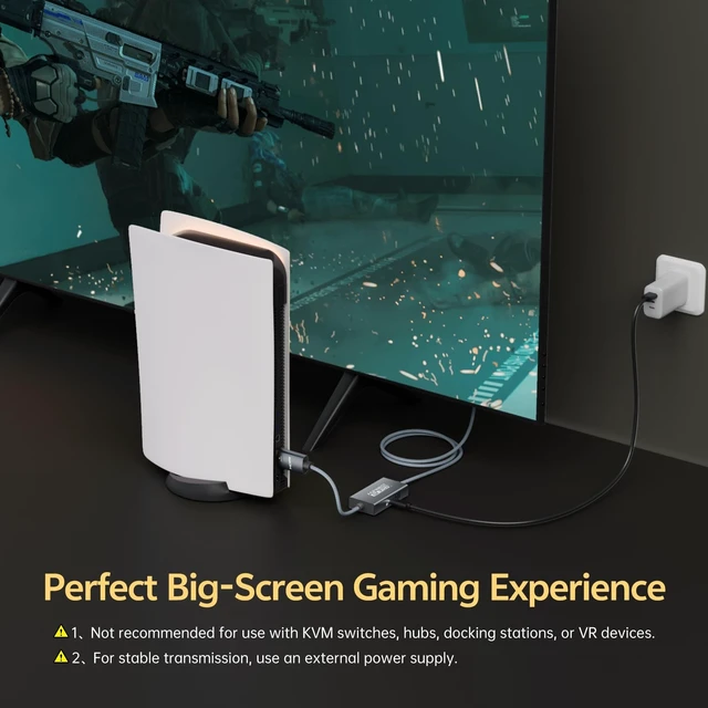 Alt view image 5 of 5 - AGFINEST 4K@120Hz Active HDMI to DisplayPort Cable 3.3FT