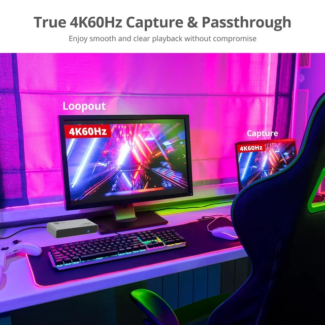 Alt view image 3 of 5 - SIIG 4K60 HDMI Capture Device with Loopout, USB-C, CE-H3CT01-S1