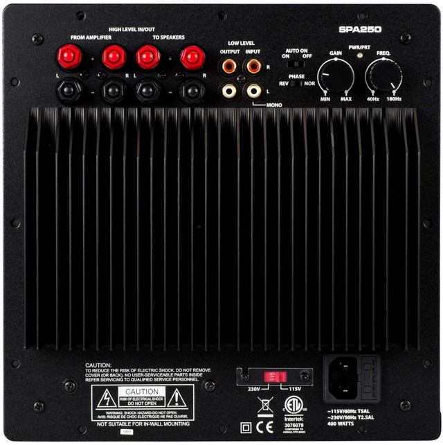 Alt view image 2 of 5 - Dayton Audio SPA250 250 Watt Subwoofer Plate Amplifier