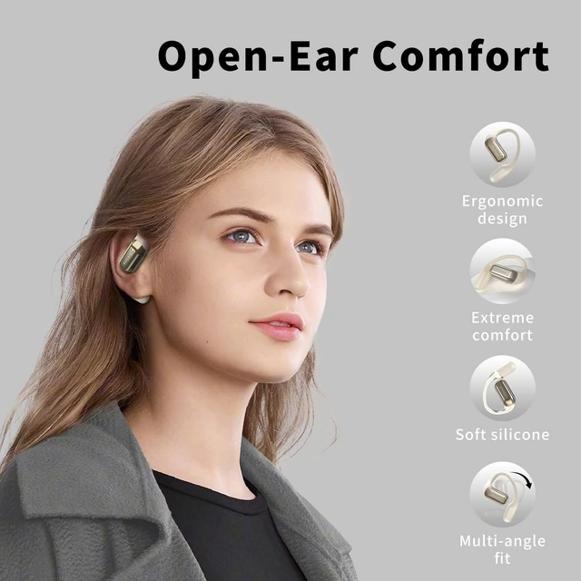 Alt view image 2 of 5 - BUGANI Open Ear Headphones Bluetooth Earbuds Wireless Ear Buds