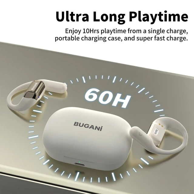 Alt view image 4 of 5 - BUGANI Open Ear Headphones Bluetooth Earbuds Wireless Ear Buds