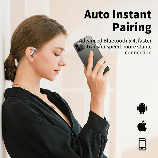 Alt view image 5 of 5 - BUGANI Open Ear Headphones Bluetooth Earbuds Wireless Ear Buds