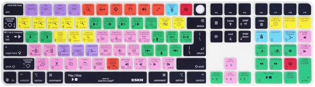 Main image of XSKN Avid Pro Tools Shortcut Keyboard Cover for iMac M4 Magic Keyboard with Touch ID and Numeric Keypad A3119
