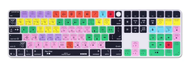 Alt view image 4 of 5 - XSKN Avid Pro Tools Shortcut Keyboard Cover for iMac M4 Magic Keyboard with Touch ID and Numeric Keypad A3119