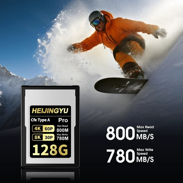 Alt view image 3 of 5 - HEIJINGYU 256GB CFexpress Type A High Performance Memory Card Professional Grade, Up to 800MB/s Read Speed and 780MB/s Write Speed for 4K 120P, 8K 30P Recording for Sony Alpha & FX Cameras