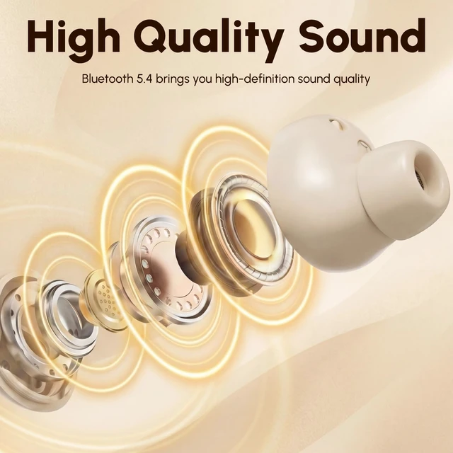 Alt view image 4 of 5 - Sleep Earbuds for Side Sleepers, 2 in 1 Mini Earbuds Wireless Bluetooth for Sleeping, Discreet in-Ear Earphones for Small Ear Canals, Noise Cancelling, Small Ear Buds for Sleep, Work, Relax(Bla