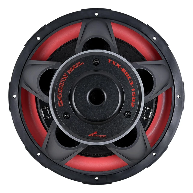 Alt view image 4 of 5 - Audiopipe 15" Triple Stack Composite Cone Subwoofer (TXX-BDC3-15D2), Superior Performance, 2400W Max Power, 3.3" BASV Dual Voice Coil, Aluminum Basket, Multi-Connect Terminals, Dual 2 Ohms