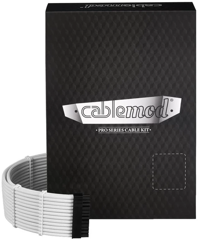 Main image of CableMod Pro ModFlex Sleeved Dual 12V-2x6 Cable Kit for EVGA (White)