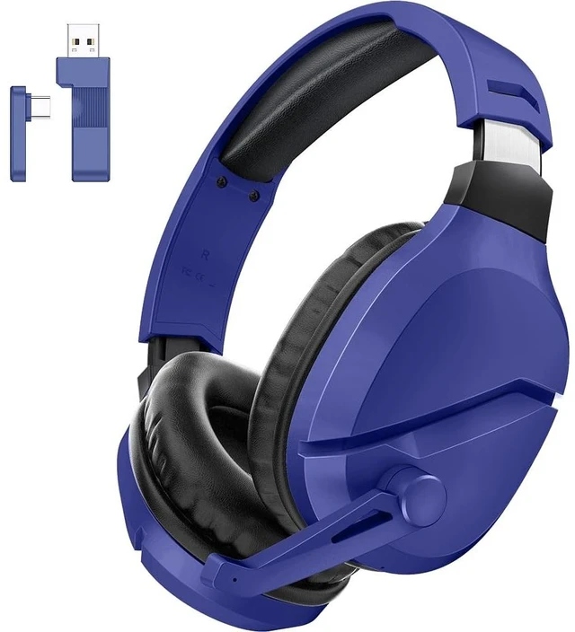 Main image of WolfLawS Wireless Gaming Headset with Mic for PS5 PC PS4, Navy Blue