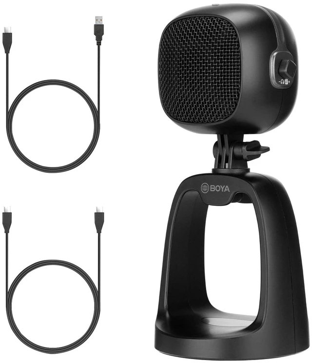 Main image of BOYA USB Condenser Gaming Microphone for PC, Mac, PS4, PS5 Computer Plug Play Mic with Gain Control, Volume Control, Mute, Headphone Jack for Live Streaming Music Recording Video Voice YouTube BY-CM6