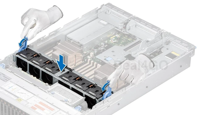 Alt view image 3 of 5 - Deal4GO 2U Silver Chassis System Cooling Fan 38HNJ 88R2N Replacement for Dell PowerEdge R750, R760, R7525, R7615, R7625, R7960