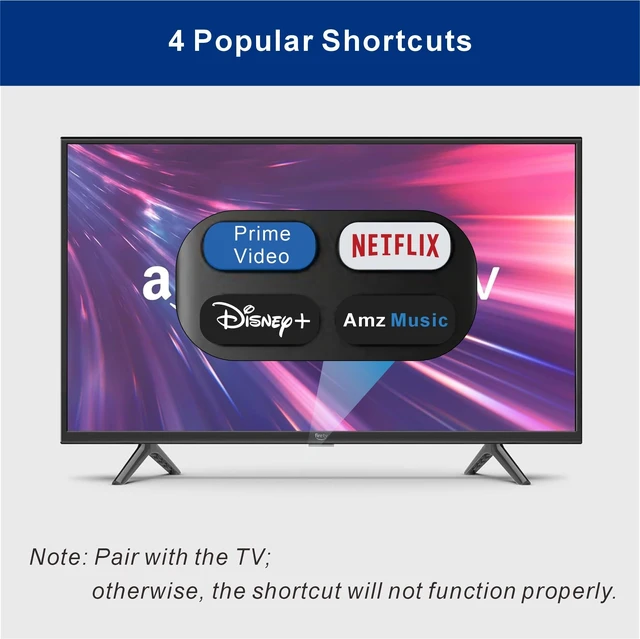 Alt view image 4 of 5 - Replacement Smart Ember Remote, fit for Insignia Toshiba TCL Hisense TV