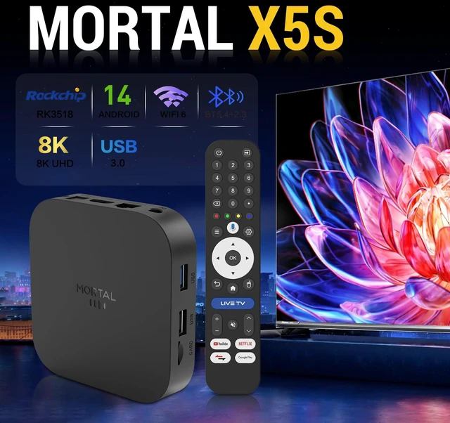 Alt view image 2 of 5 - Android 14 TV Box 2026, 8K Ultra HD with 2GB RAM 16GB ROM RK3518 WIFI6
