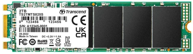 Main image of Transcend 2TB MTS825S M.2 SATA III 2280 SSD, SLC Cache, B+M Key