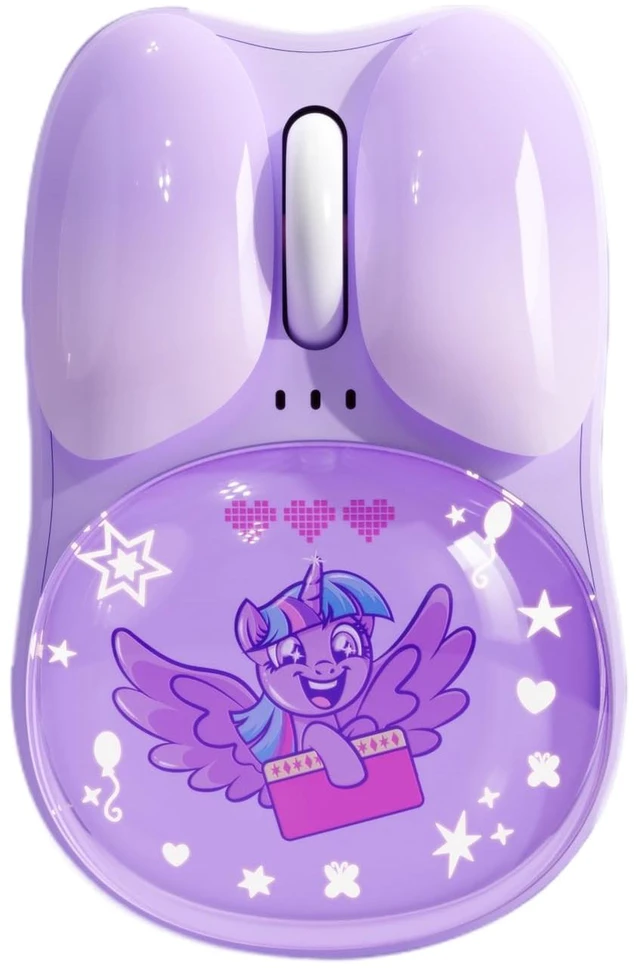 Main image of My Little Pony M01 Silent Wireless Mouse, Quiet Clicks, 3 Adjustable DPI (800/1200/1600), Dual-Mode (2.4GHz/Bluetooth), Ergonomic for Mac/Windows (Purple)