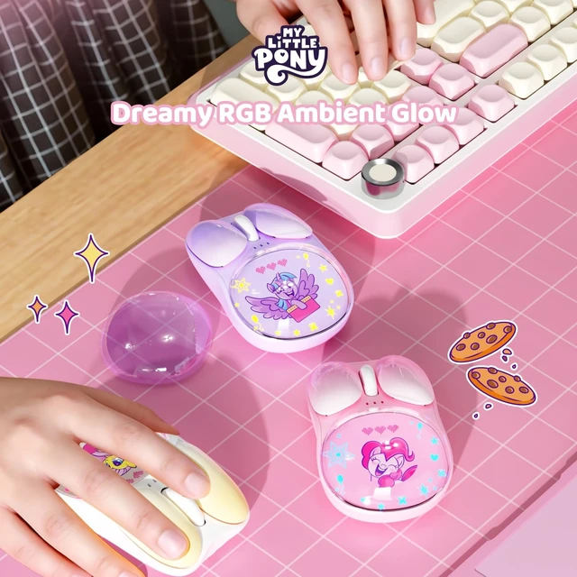 Alt view image 3 of 5 - My Little Pony M01 Silent Wireless Mouse, Quiet Clicks, 3 Adjustable DPI (800/1200/1600), Dual-Mode (2.4GHz/Bluetooth), Ergonomic for Mac/Windows (Purple)