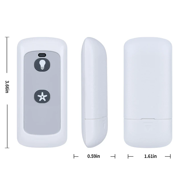 Alt view image 3 of 5 - RYQIF Replacement Remote Control fits Hampton Bay Hunter Universal Ceiling Fan Remote Control 340887