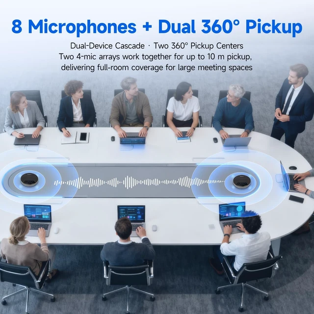 Alt view image 2 of 5 - SVN O1 Dual Conference Speaker Compatible with Zoom for Large Meeting Room