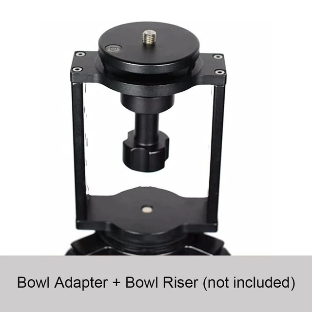 Alt view image 4 of 5 - 65mm Bowl Adapter, Aluminum Alloy 65mm Half Ball Flat to Bowl Adapter Convert with 3/8 inch Screw for Manfrotto Video Bowl Tripod Fluid Head