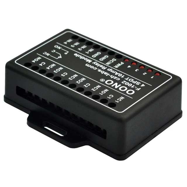 Alt view image 3 of 5 - 4 SPDT 10Amp Power Relay Module for Raspberry Pi etc IoT Project, DC12V Version