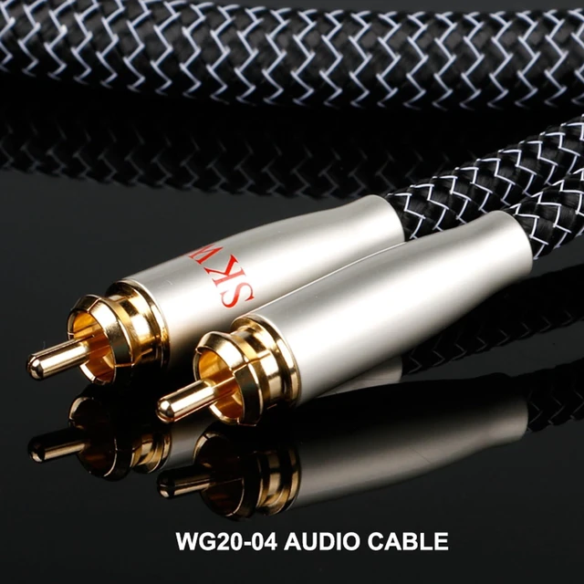 Alt view image 2 of 5 - SKW High-End WG Series 2RCA Interconnect Cable (6.5ft/2m) - Premium Audiophile Male to Male Audio Cable for Hi-Fi Systems
