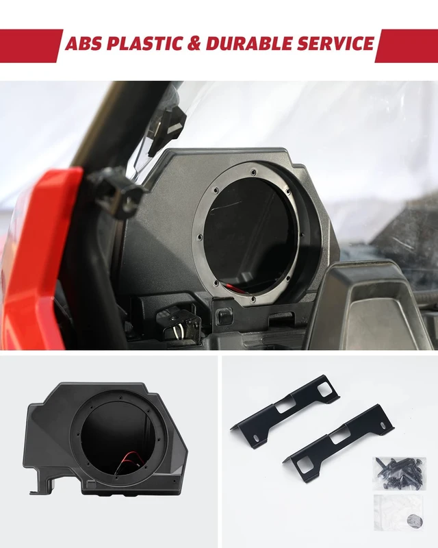 Alt view image 2 of 5 - A & UTV PRO Rear Speaker Pods Enclosures with Metal Mount Brackets for Polaris RZR PRO XP XP4 2020-2024 6.5 inch Speaker Accessories (2PCS)