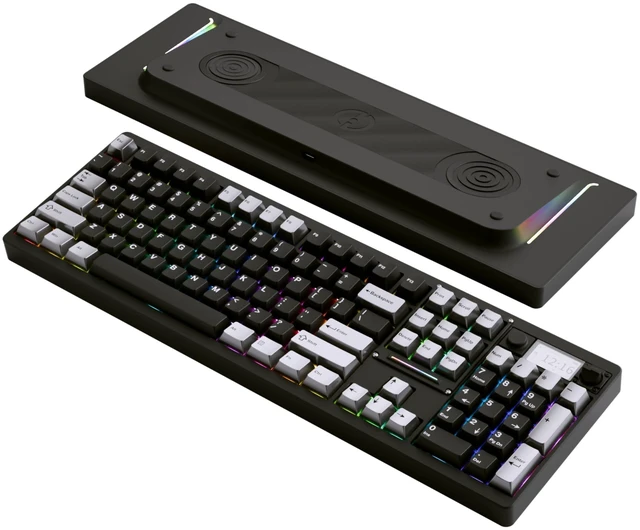 Main image of OOCTPK Wireless Mechanical Keyboard, Chilkey ND104 Gaming Keyboard with LCD Screen, 104% Hot Swappable Custom Keyboard with Knob, RGB Backlit, Bluetooth 5.4/2.4GHz/USB-C, Full-Aluminum, PC/Mac