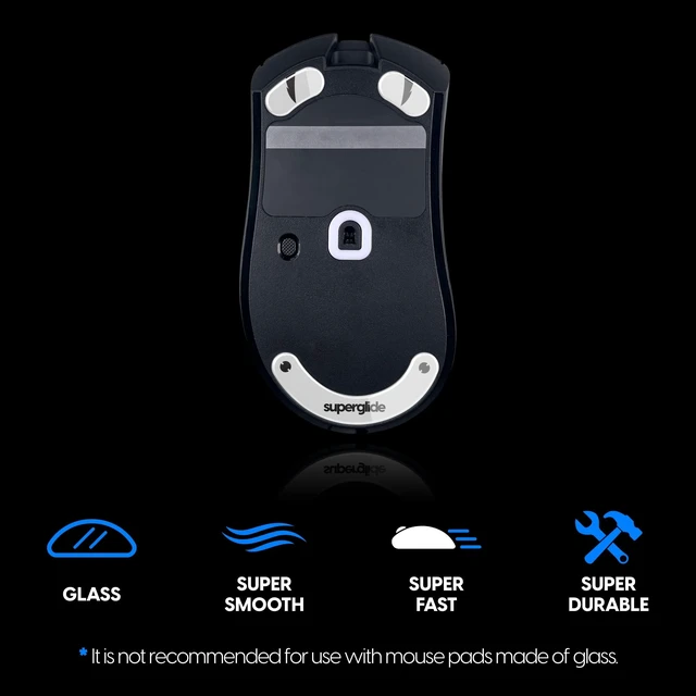 Alt view image 4 of 5 - Pulsar Gaming Gears Superglide Type-S Skates for Deathadder v3 Pro, White