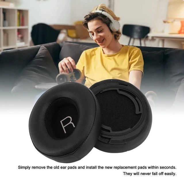 Alt view image 2 of 5 - Headphone Ear Pads Cushion, Protein Leather Earpad Cover Professional Headphone Earpads for 50 40 SRH1540 Headphones