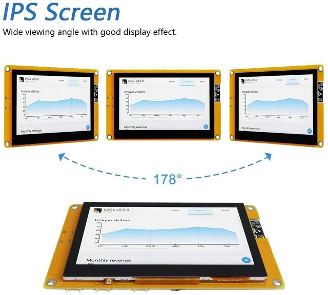 Alt view image 5 of 5 - FREENOVE ESP32 Display ESP32-S3 CYD 4.3" 800x480 IPS Capacitive Touchscreen