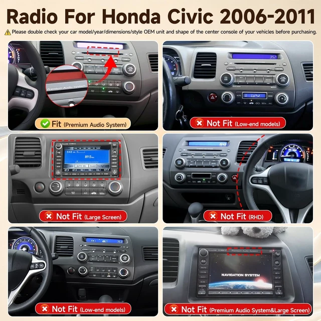 Alt view image 2 of 5 - Leadfan Linux Car Stereo for Honda Civic (JBL Version) 2006-2011