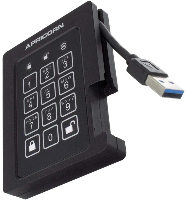 Alt view image 4 of 5 - Apricorn Aegis Padlock 480 GB SSD 256-Bit, FIPS 140-2 Level 2 Validated Ruggedized USB 3.0 Encrypted External Portable Drive (ASSD-3PL256-480F)