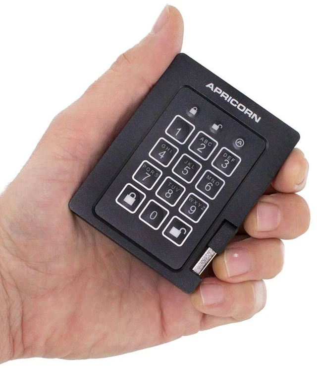 Alt view image 5 of 5 - Apricorn Aegis Padlock 480 GB SSD 256-Bit, FIPS 140-2 Level 2 Validated Ruggedized USB 3.0 Encrypted External Portable Drive (ASSD-3PL256-480F)