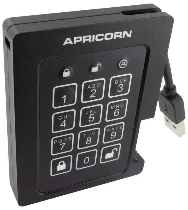 Alt view image 3 of 5 - Apricorn Aegis Padlock 480 GB SSD 256-Bit, FIPS 140-2 Level 2 Validated Ruggedized USB 3.0 Encrypted External Portable Drive (ASSD-3PL256-480F)