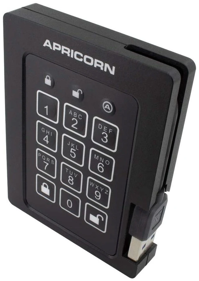 Alt view image 2 of 5 - Apricorn Aegis Padlock 480 GB SSD 256-Bit, FIPS 140-2 Level 2 Validated Ruggedized USB 3.0 Encrypted External Portable Drive (ASSD-3PL256-480F)