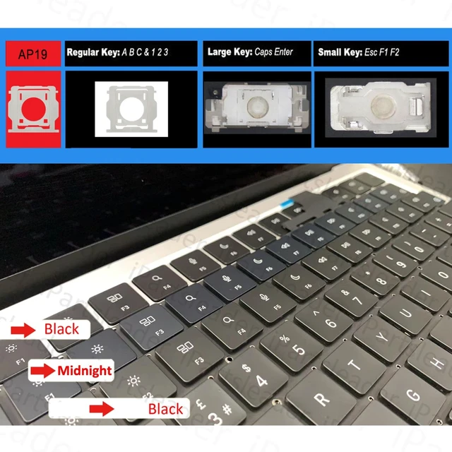 Alt view image 2 of 5 - iPartsleader Backlight with Keyboard US English for MacBook Air A3240 (13-inch,M4,2025) ANSI U.S. Layout Backlit+Keyboard Screws EMC 8781 (Black)