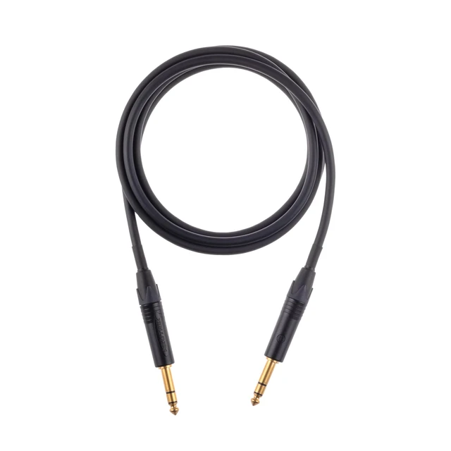 Alt view image 3 of 5 - Checkitech Gratify G1201 Gold TRS-TRS Balanced 1/4-inch TRS Male to 1/4-inch TRS Male Patch Cable. Pofessional Grade, Black. (3 Foot)