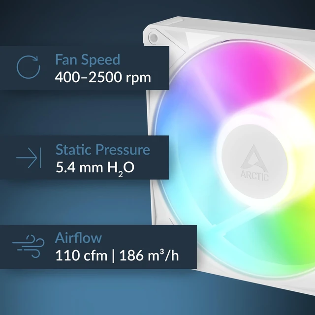 Alt view image 5 of 5 - ARCTIC BioniX P14 A-RGB, 3 Pack (White)