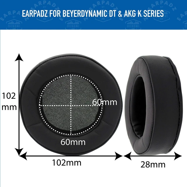 Alt view image 4 of 5 - Dekoni Audio Headphone Earpads for Beyerdynamic DT 770 Pro, DT 990 Pro ^^ Premium Replacement Ear Pads Memory Foam Cushion ^^ Protein Leather