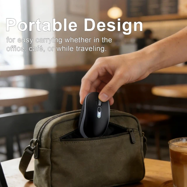 Alt view image 5 of 5 - INFINMIND L610 Wireless Mouse, Bluetooth Portable Rechargeable Mouse.