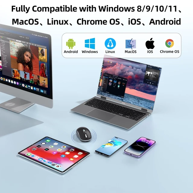 Alt view image 4 of 5 - INFINMIND L610 Wireless Mouse, Bluetooth Portable Rechargeable Mouse.