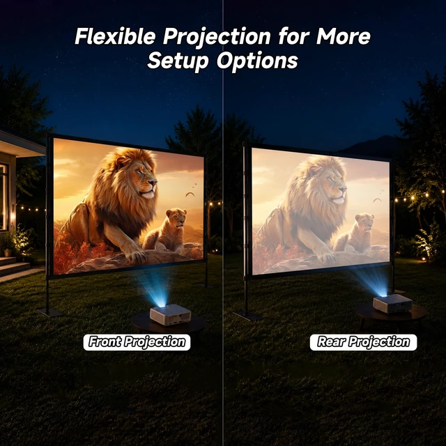 Alt view image 4 of 5 - IN&VI Portable 120 Inch Portable 16:9 Outdoor Projector Screen with Stand