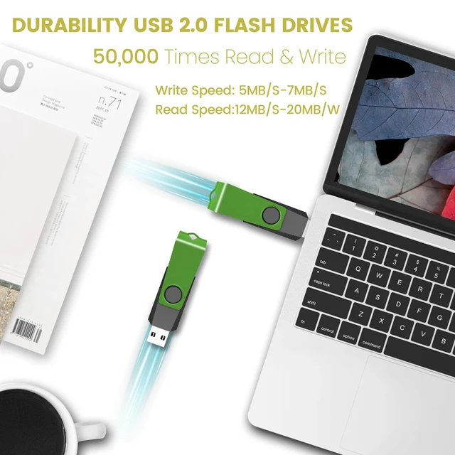 Alt view image 2 of 5 - AGECASH 2GB Flash Drive 20 Pack Zip Drive USB 2.0 Thumb Drive Pack, Green