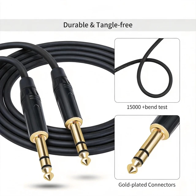 Alt view image 3 of 5 - LCXUKNO 1/4-Inch TRS Instrument Cable, 10.9 yards/393 in