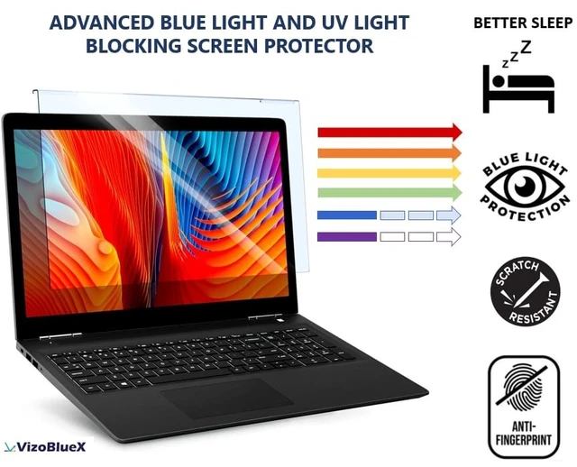 Alt view image 3 of 5 - VizoBlueX - 13-13.4 inch Diagonal Blue Light Blocking Screen Protector Filter. Panel LED PC Laptop Anti-UV Eye Protection Panel Cover - Hanging Type Fits MacBook Neo 13" (W 11.6" X H 7.4")